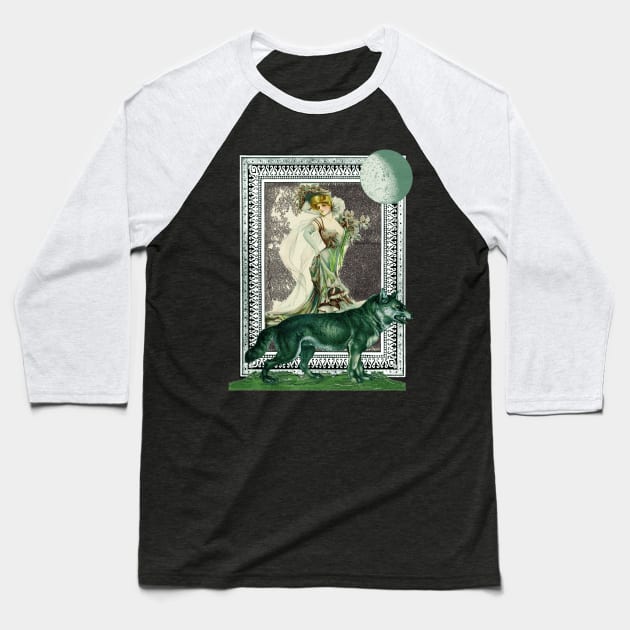 Victorian Werewolf Baseball T-Shirt by LochNestFarm